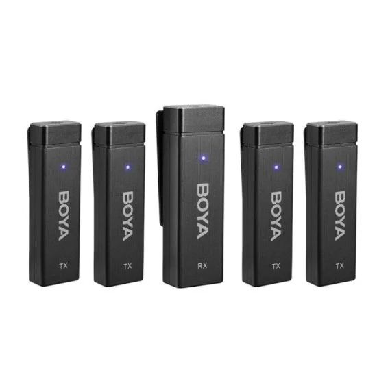 BOYA 4Tx+1Rx That Can Allow 4Persons Recording At The Same Time - Black